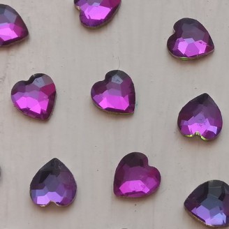 Страза для ногтей Tishka сердце violet