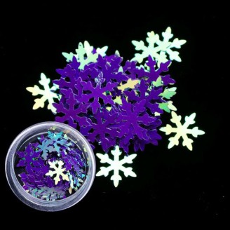 Снежинка фиолетовый перламутр