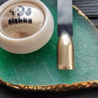 Зеркальная втирка для ногтей Tishka хаки 0,2г