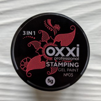 Гель-краска для стемпинга Oxxi красная