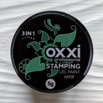 Гель-краска для стемпинга Oxxi зеленая