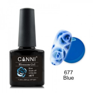 Акварельний гель лак Canni 677 синій