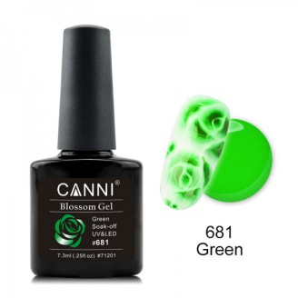 Акварельный гель лак Canni 681 зеленый