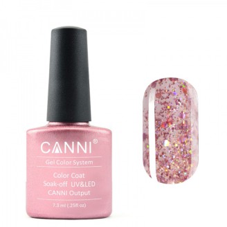 Гель-лак Canni 184 розовый с блестками