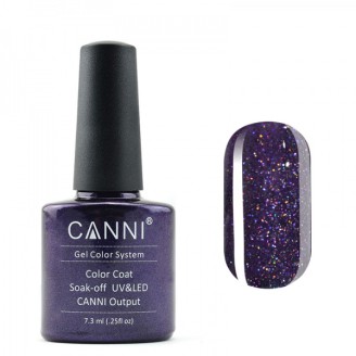 Гель-лак Canni 190 сливово-фиолетовый блестки
