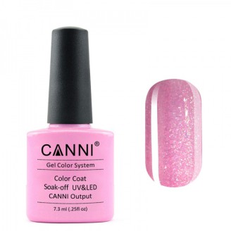 Гель-лак Canni 205 рожевий з мікроблиском