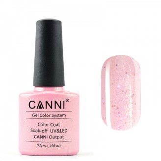 Гель-лак Canni 216 рожевий з бльостками