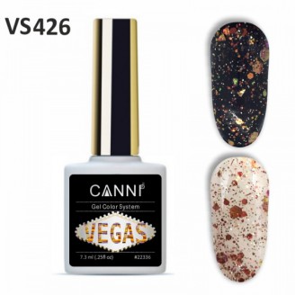 Гель-лак Canni Vegas 426 коралловый-золото, 7,3 ml