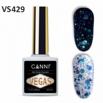 Гель-лак Canni Vegas 429 синий-бирюзовый, 7,3 ml