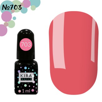 Гель-лак Kira Nails Mini №703 сіро-рожевий 1мл