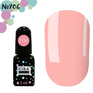 Гель-лак Kira Nails Mini №704 світло-рожевий 1мл