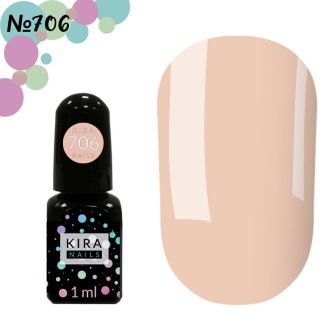 Гель лак Kira Nails Mini №706 светлый пыльно-розовый 1мл