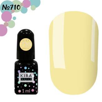Гель-лак Kira Nails Mini №710 світло-лімонний 1мл