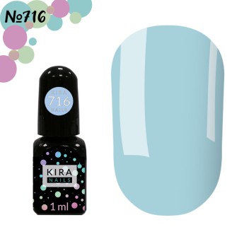Гель-лак Kira Nails Mini №716 світло-блакитний 1мл