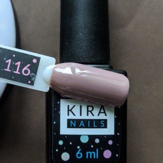 Гель лак Kira Nails №116 (серо-коричневый)