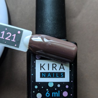 Гель-лак Kira Nails №121 (темно-шоколадний)