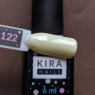 Гель-лак Kira Nails №122 (блідий сіро-салатовий)
