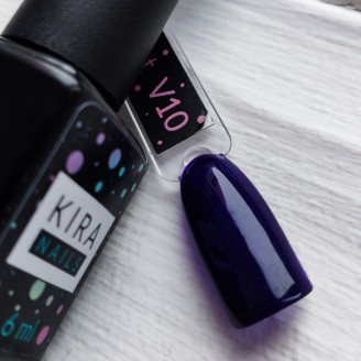 Гель-лак Kira Nails Вітражний №10 фіолетовий темний