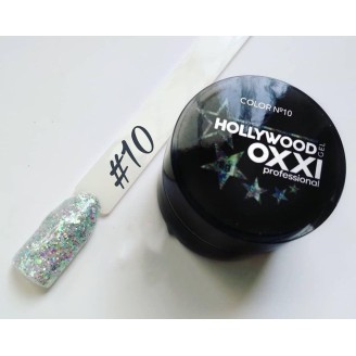Глиттерный гель Hollywood Oxxi №10