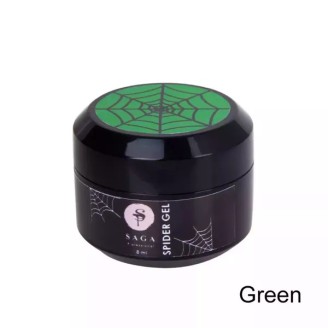 Гель павутинка для нігтів Saga зелена
