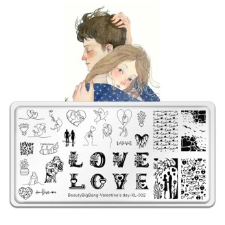 Пластина для стемпинга Beauty Big Bang Valentine`s Day XL-002