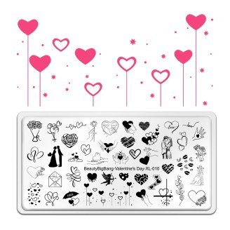Пластина для стемпінга Beauty Big Bang Valentine`s Day XL-010