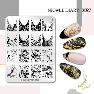 Пластина для стемпинга Nicole Diary X023