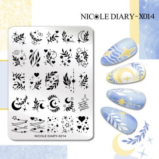 Пластина для стемпинга Nicole Diary X014