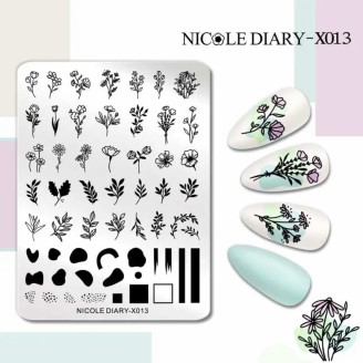 Пластина для стемпінга Nicole Diary X013
