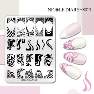 Пластина для стемпінга Nicole Diary X011