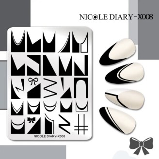 Пластина для стемпінга Nicole Diary X008