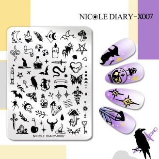 Пластина для стемпінга Nicole Diary X007