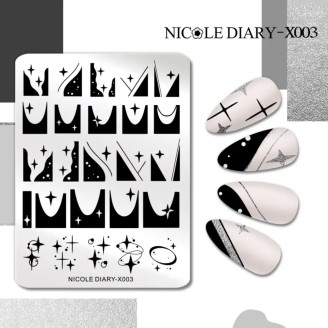 Пластина для стемпінга Nicole Diary X003