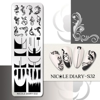 Пластина для стемпінга Nicole Diary S32