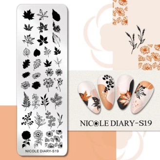 Пластина для стемпінга Nicole Diary S19