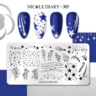 Пластина для стемпінга Nicole Diary 305