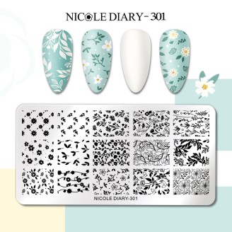 Пластина для стемпинга Nicole Diary 301