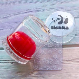 Штамп для стемпінга подвійний Tishka XL червоний