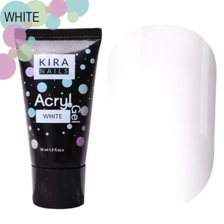 Kira Nails Acryl Gel белый, 30г