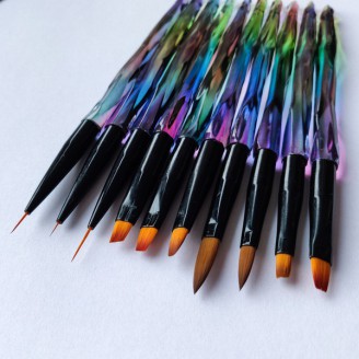 Набір пензликів зі склянними ручками